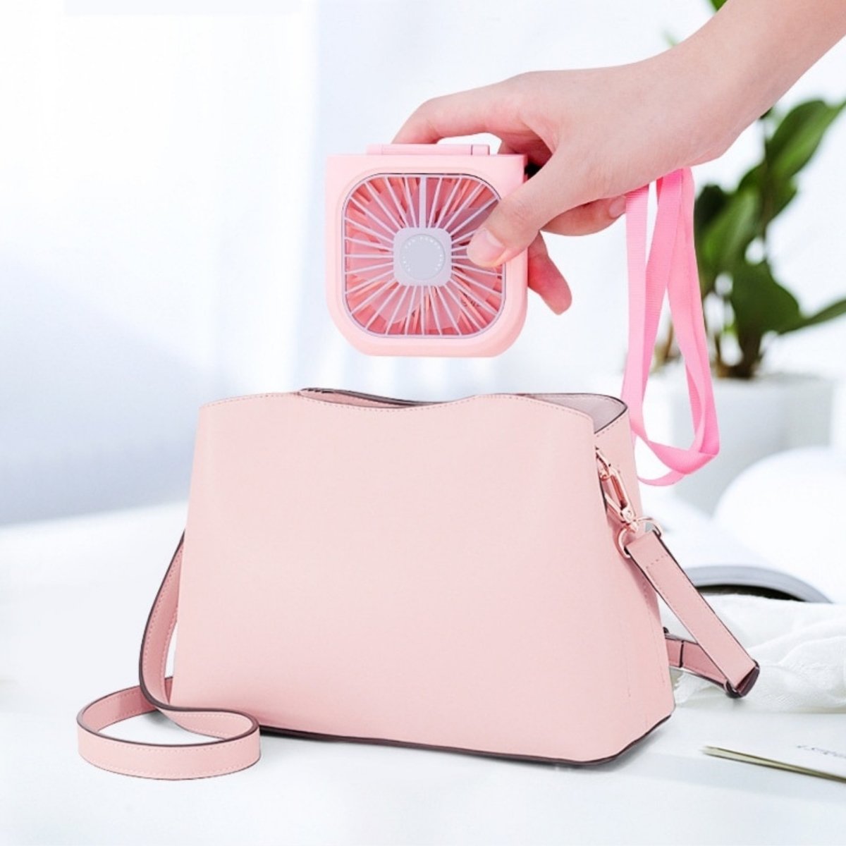 BreezeBox™ Portable Fan with Power Bank & Phone Stand - BLAHND